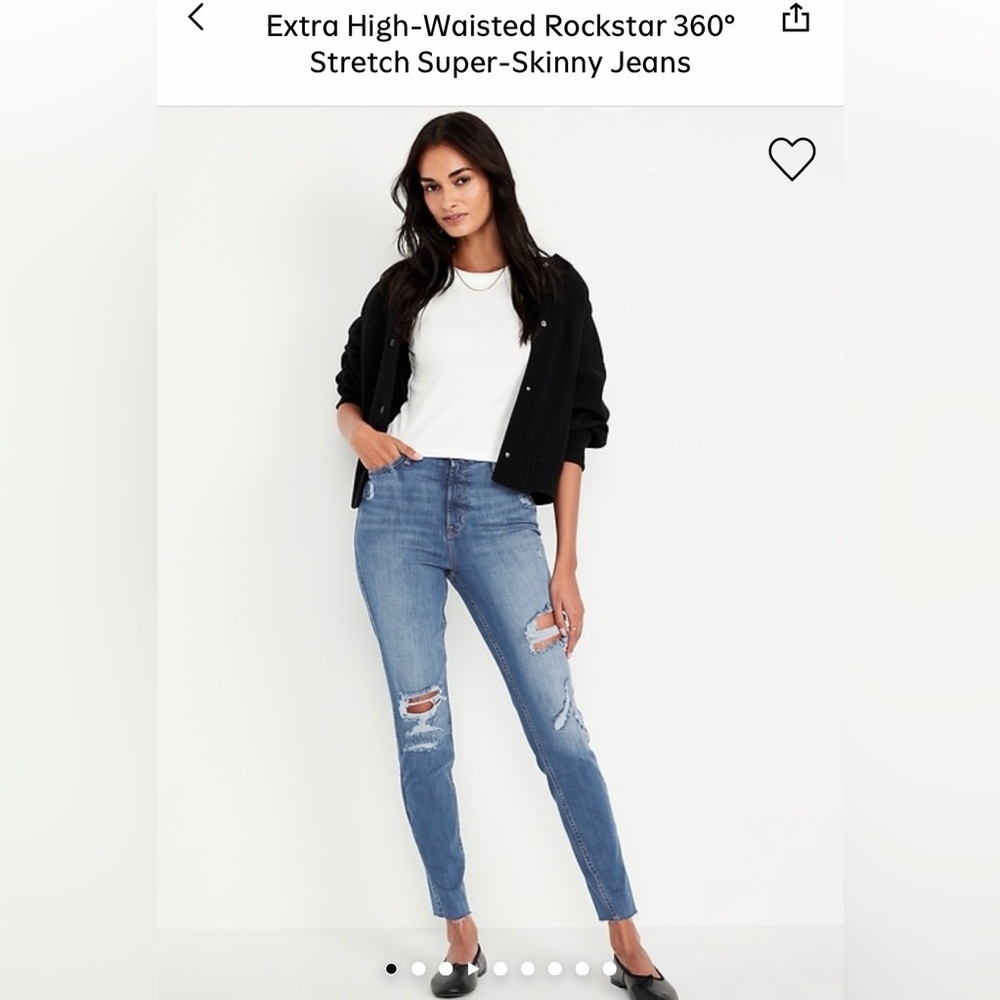 Old Navy  Distressed High Waisted Skinny Jeans